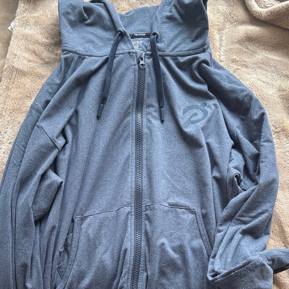 Peloton Gray Zip-Up Hoodie